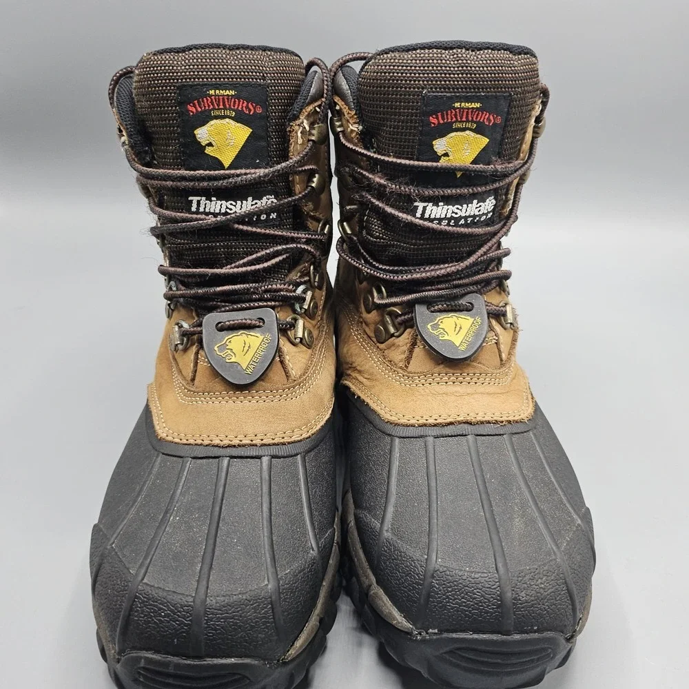 Herman Survivor Waterproof‎ Leather Titan Work Boots Size 9 Slip Oil Resistant